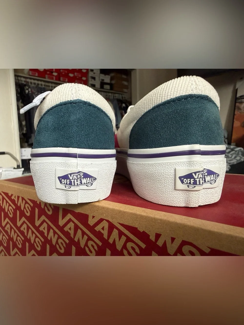 Vans Era Platform Mini Cord Multi/Tr White Women's Colorblock Sneakers.